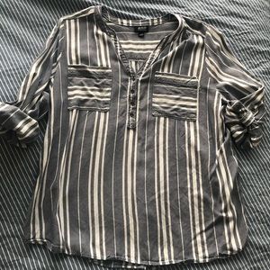 Blue & White Blouse